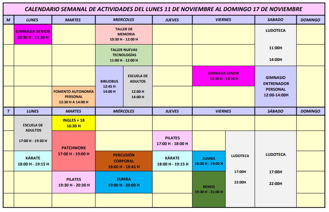 actividades Canencia Nov 11 17 24