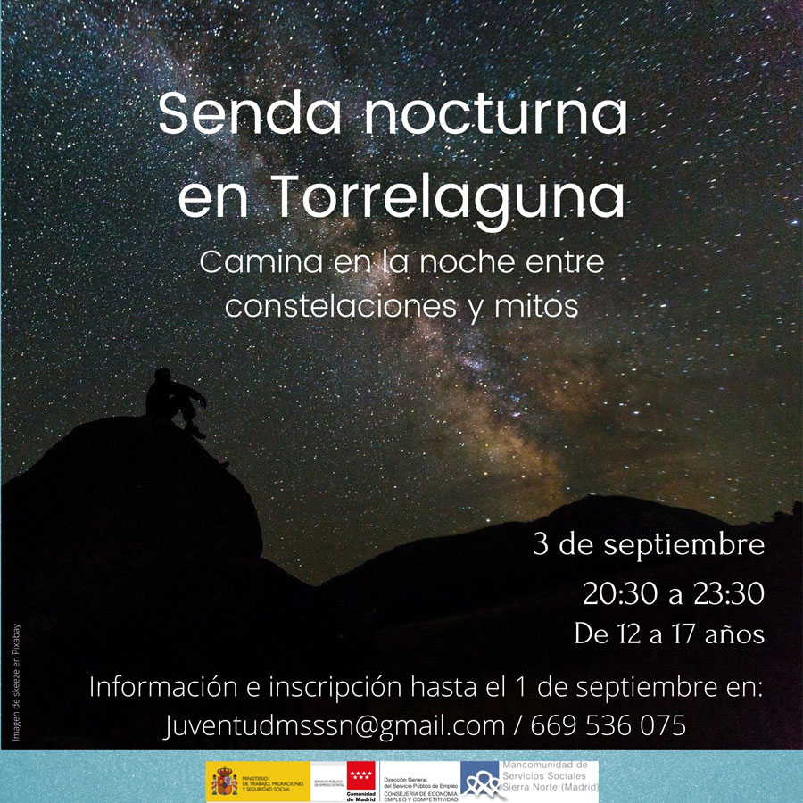 Cartel Senda nocturna en Torrelaguna